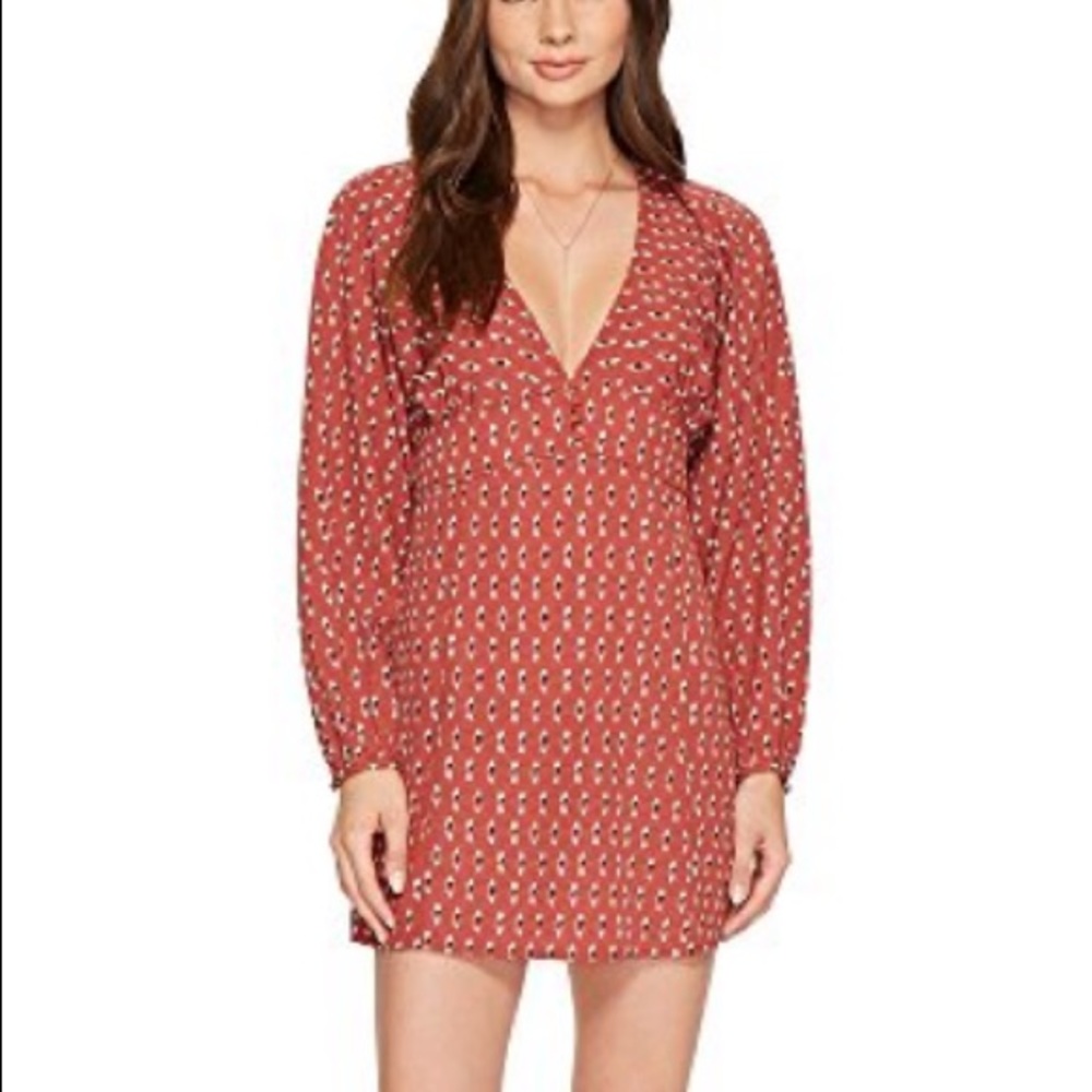 Amuse Society Orange Tunic Dress Size M